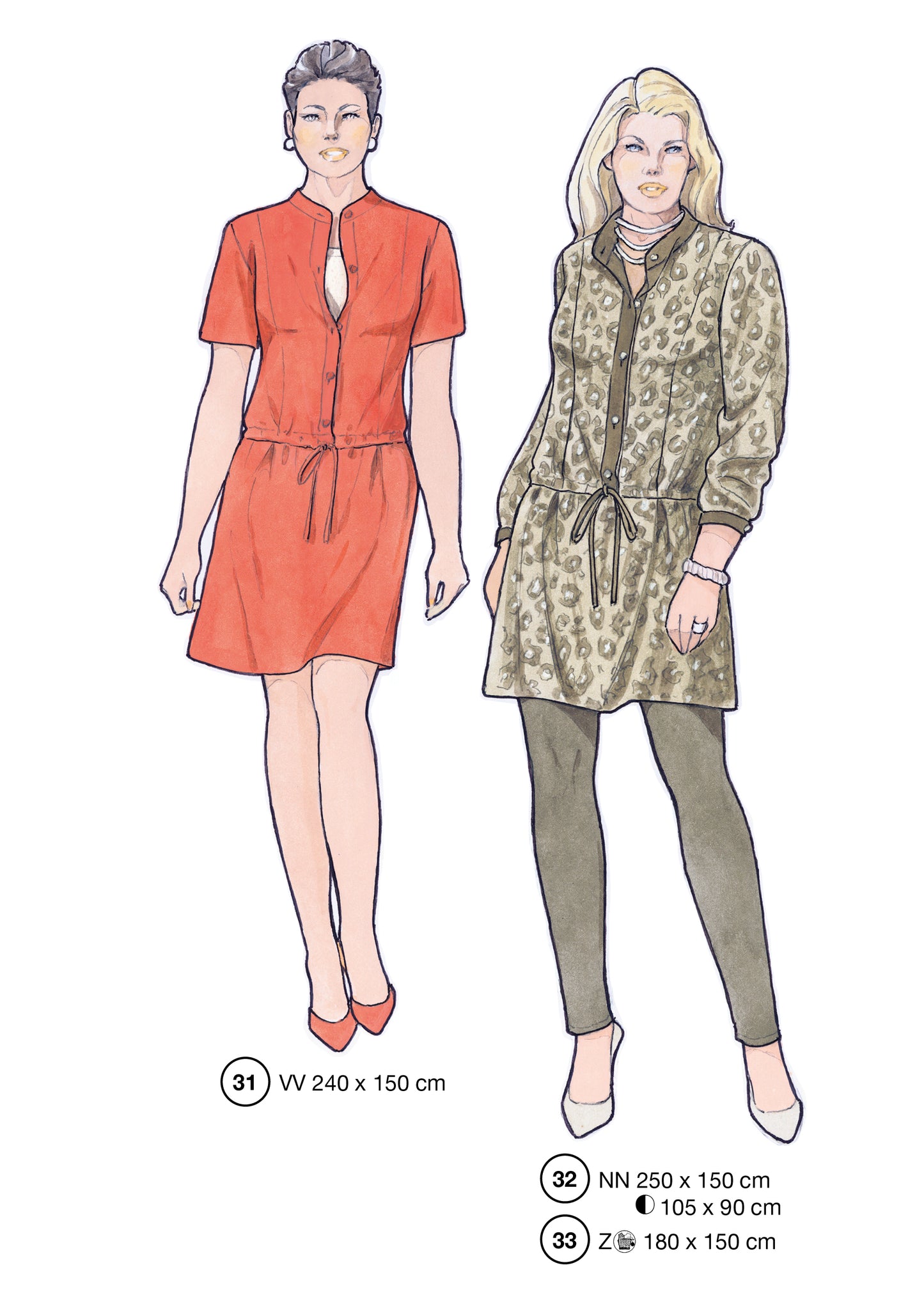 Lutterloh System® XL/XXL + Tailor- & Designer Curve + 3 Rolls of Paper - Collection 2