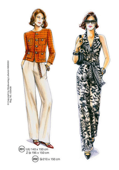 Fashion designs from the Lutterloh System® manual, page 81 of 112