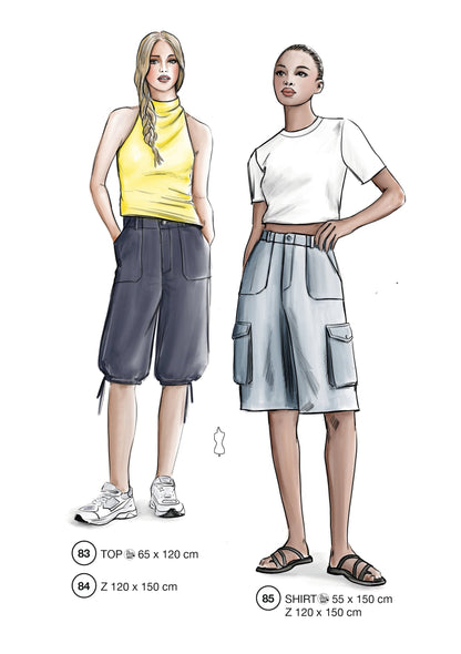 Fashion designs from the Lutterloh System® manual, page 34 of 112