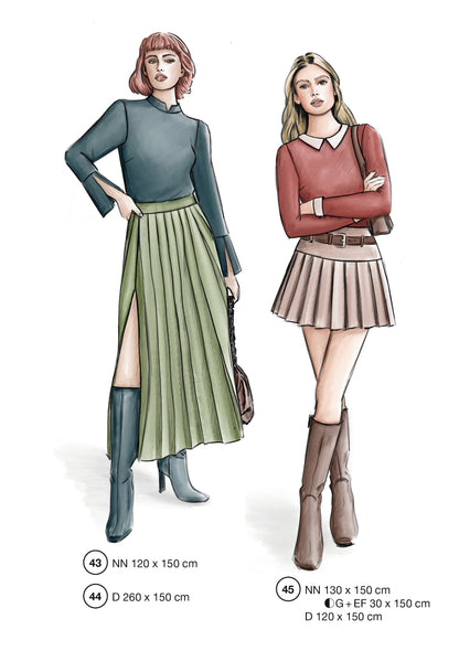 Fashion designs from the Lutterloh System® manual, page 18 of 112