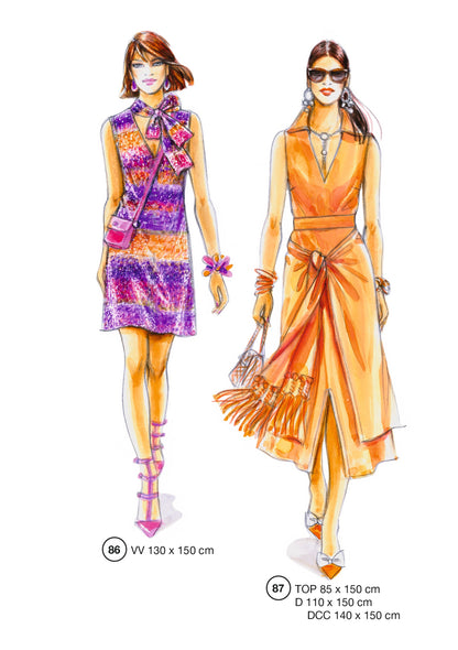 Fashion designs from the Lutterloh System® manual, page 35 of 112