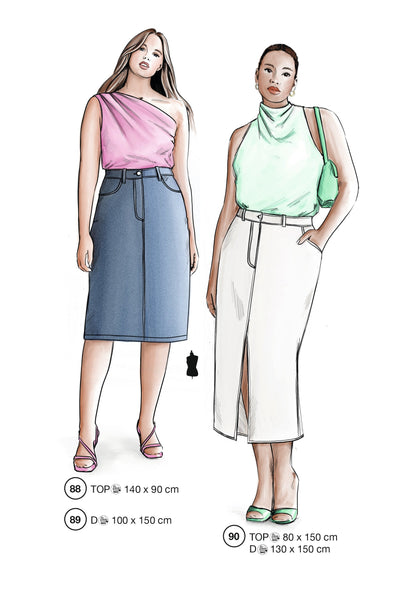 Fashion designs from the Lutterloh System® manual, page 36 of 112