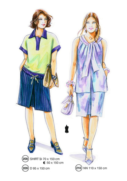 Fashion designs from the Lutterloh System® manual, page 84 of 112