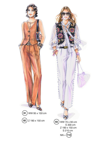 Fashion designs from the Lutterloh System® manual, page 37 of 112