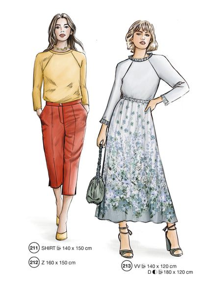 Fashion designs from the Lutterloh System® manual, page 85 of 112