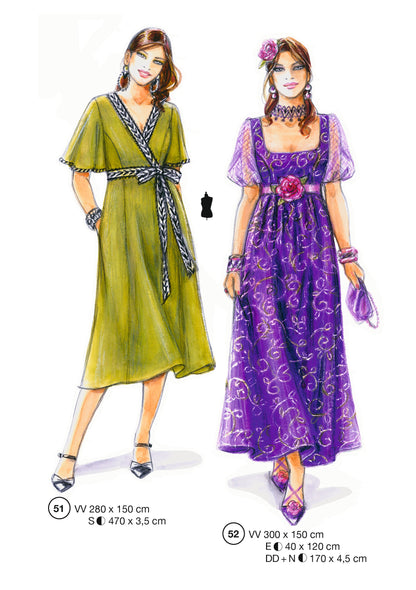 Fashion designs from the Lutterloh System® manual, page 21 of 112