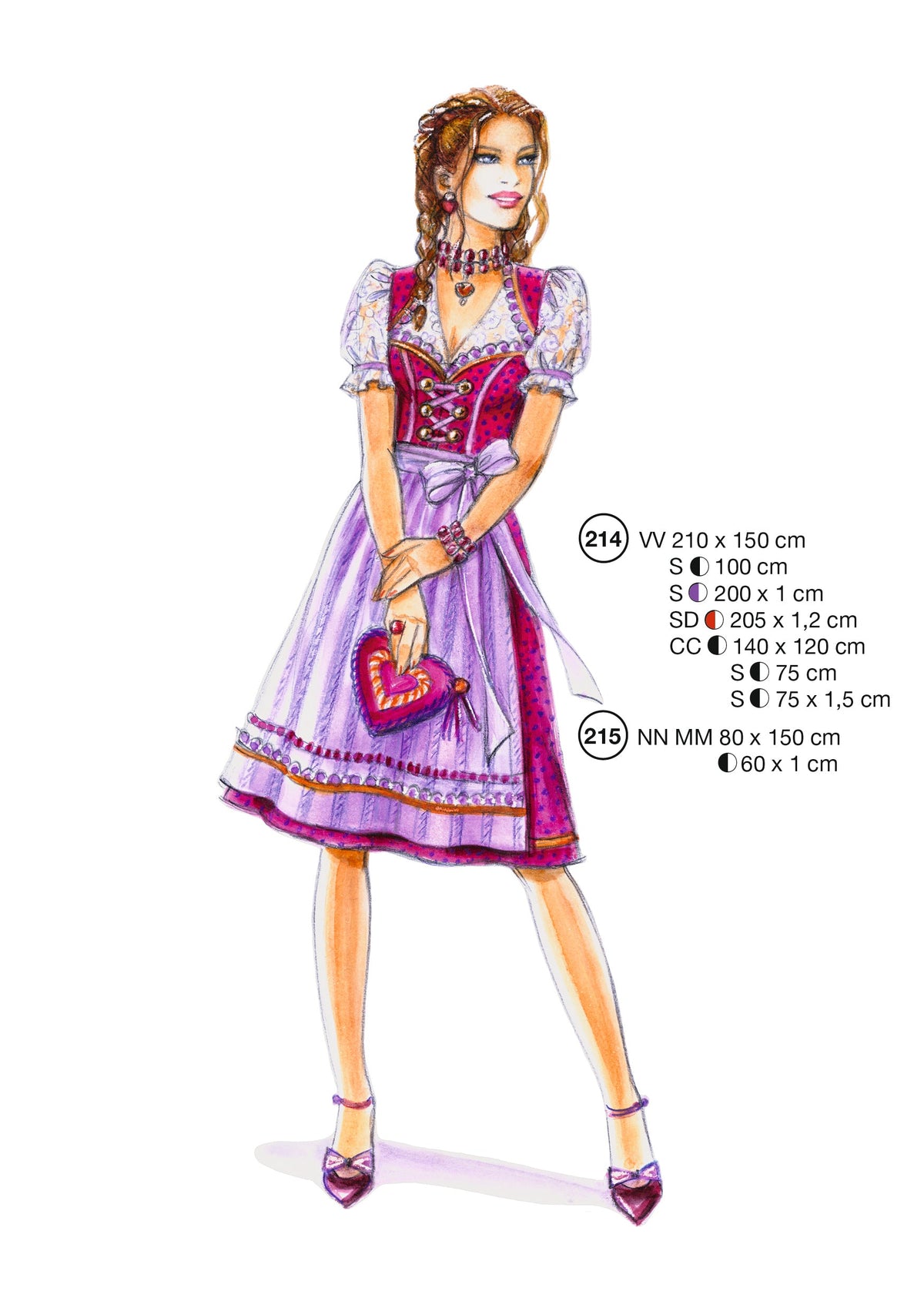 Fashion designs from the Lutterloh System® manual, page 86 of 112