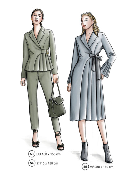 Fashion designs from the Lutterloh System® manual, page 22 of 112