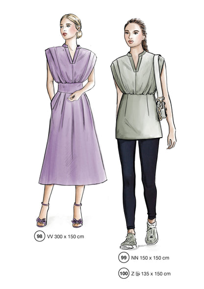Fashion designs from the Lutterloh System® manual, page 40 of 112