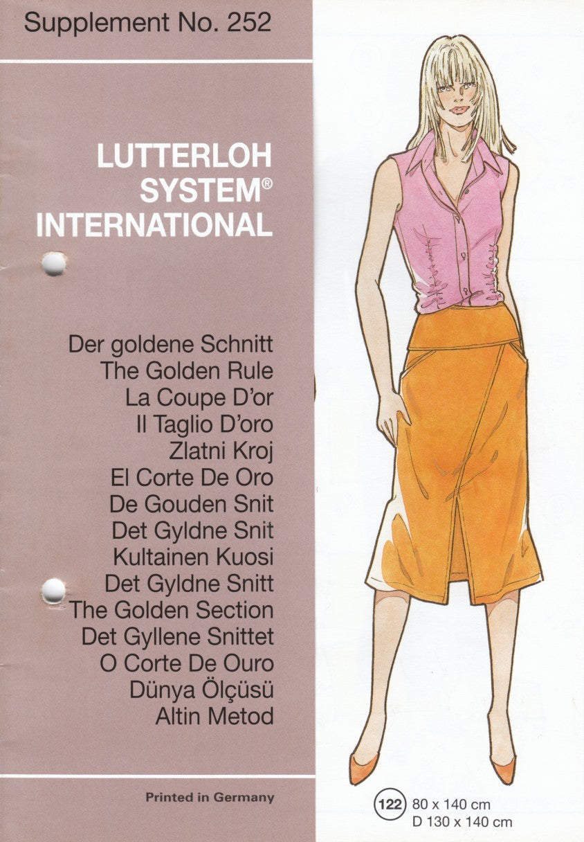 Lutterloh System sewing pattern — custom-fit fashion design 1 from Supplement 252