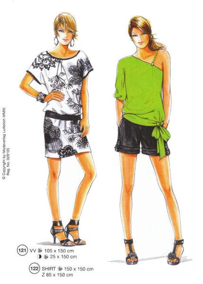 Lutterloh System sewing pattern — custom-fit fashion design 1 from Supplement 281