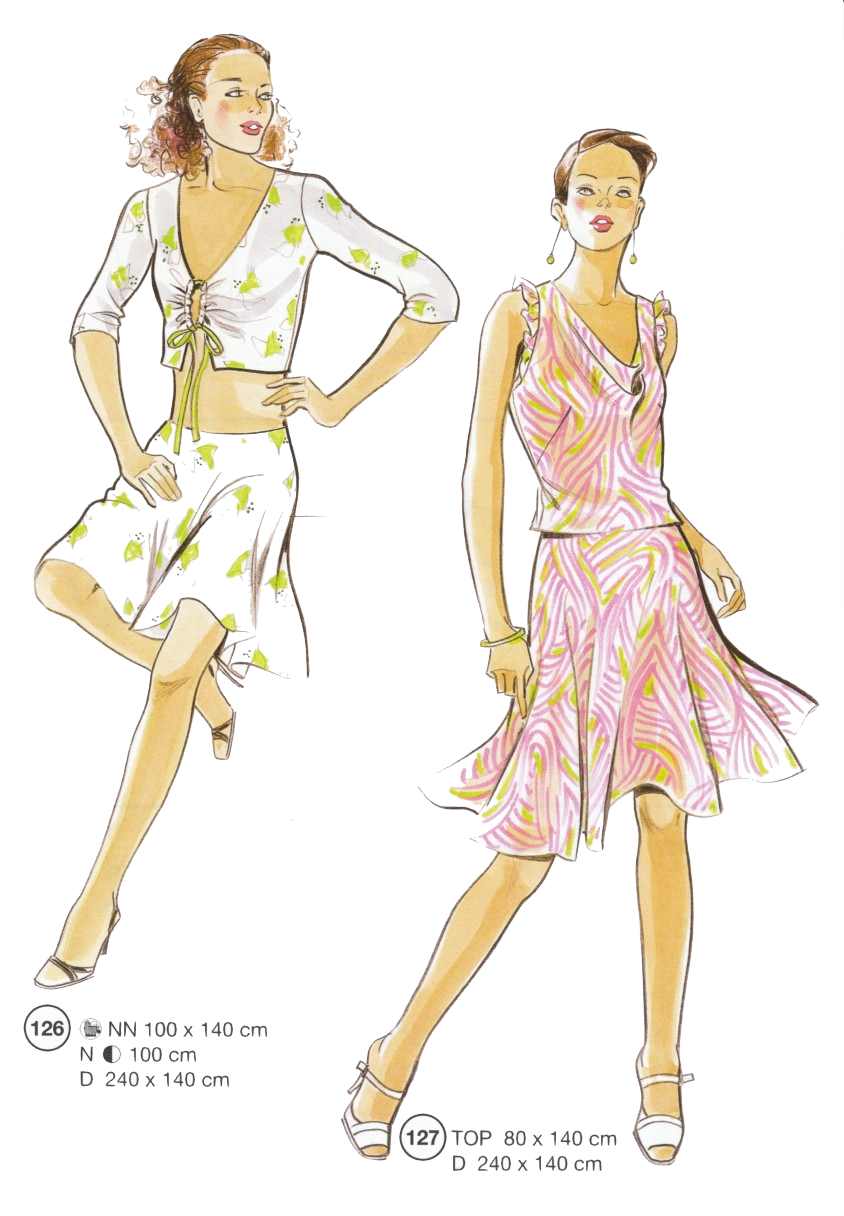 Lutterloh System sewing pattern — custom-fit fashion design 4 from Supplement 252