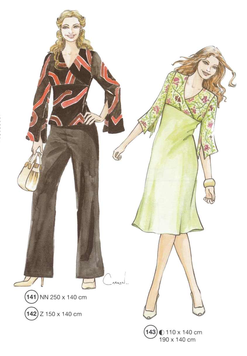 Lutterloh System sewing pattern — custom-fit fashion design 10 from Supplement 252