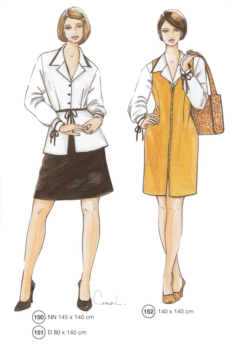 Lutterloh System sewing pattern — custom-fit fashion design 14 from Supplement 252