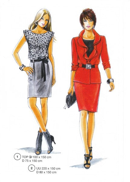 Lutterloh System sewing pattern — custom-fit fashion design 1 from Supplement 280