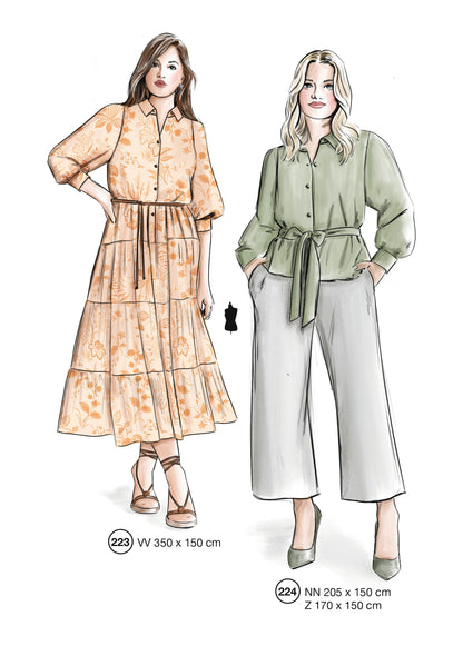 Fashion designs from the Lutterloh System® manual, page 90 of 112
