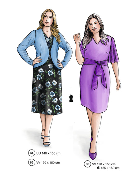 Fashion designs from the Lutterloh System® manual, page 26 of 112