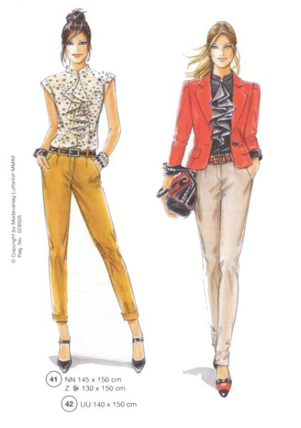 Lutterloh System sewing pattern — custom-fit fashion design 1 from Supplement 285