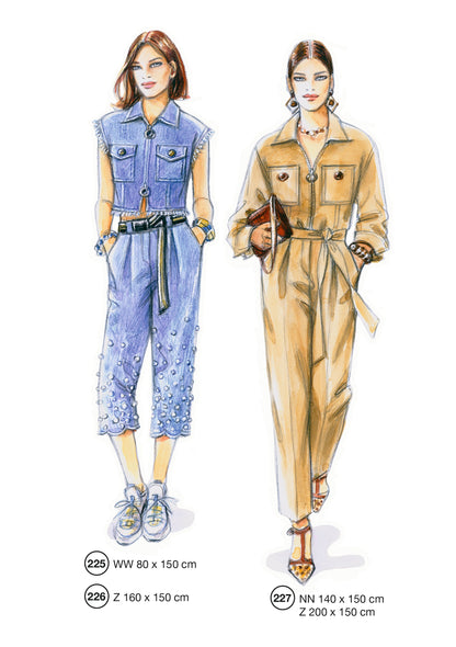 Fashion designs from the Lutterloh System® manual, page 91 of 112