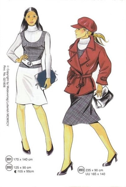 Lutterloh System sewing pattern — custom-fit fashion design 1 from Supplement 218