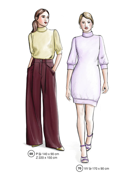 Fashion designs from the Lutterloh System® manual, page 28 of 112