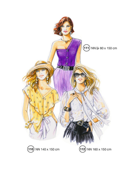 Fashion designs from the Lutterloh System® manual, page 45 of 112