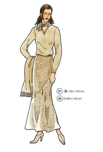 Lutterloh System sewing pattern — custom-fit fashion design 15 from Supplement 250