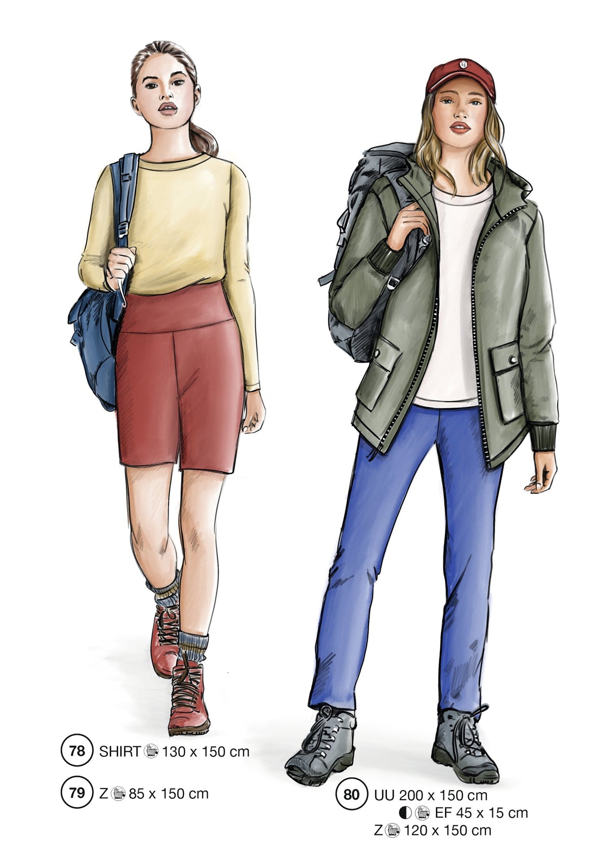 Fashion designs from the Lutterloh System® manual, page 32 of 112