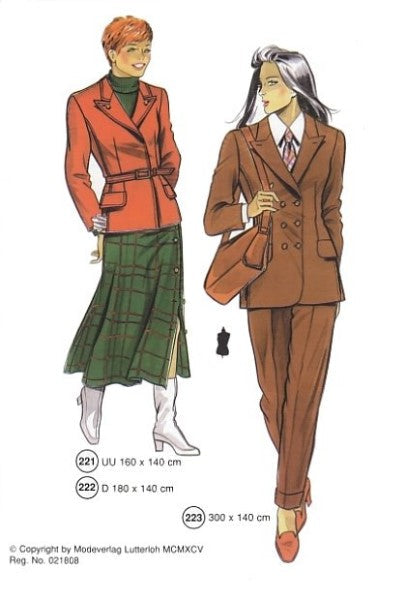 Lutterloh System sewing pattern — custom-fit fashion design 9 from Supplement 218