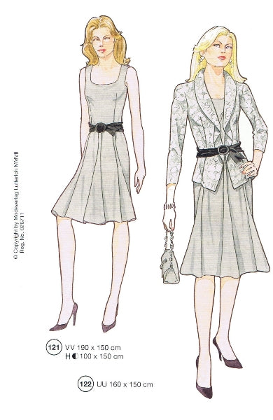 Lutterloh System sewing pattern — custom-fit fashion design 1 from Supplement 267
