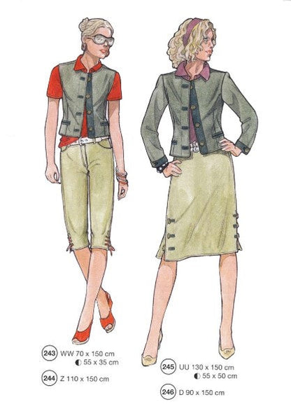 Lutterloh System sewing pattern — custom-fit fashion design 2 from Supplement 282