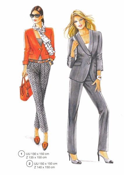 Lutterloh System sewing pattern — custom-fit fashion design 1 from Supplement 290