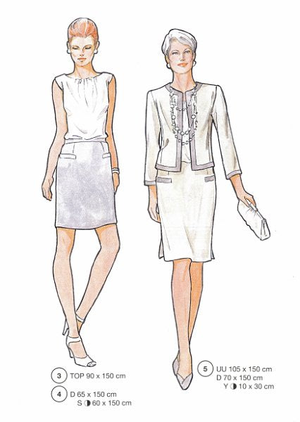 Lutterloh System sewing pattern — custom-fit fashion design 2 from Supplement 290