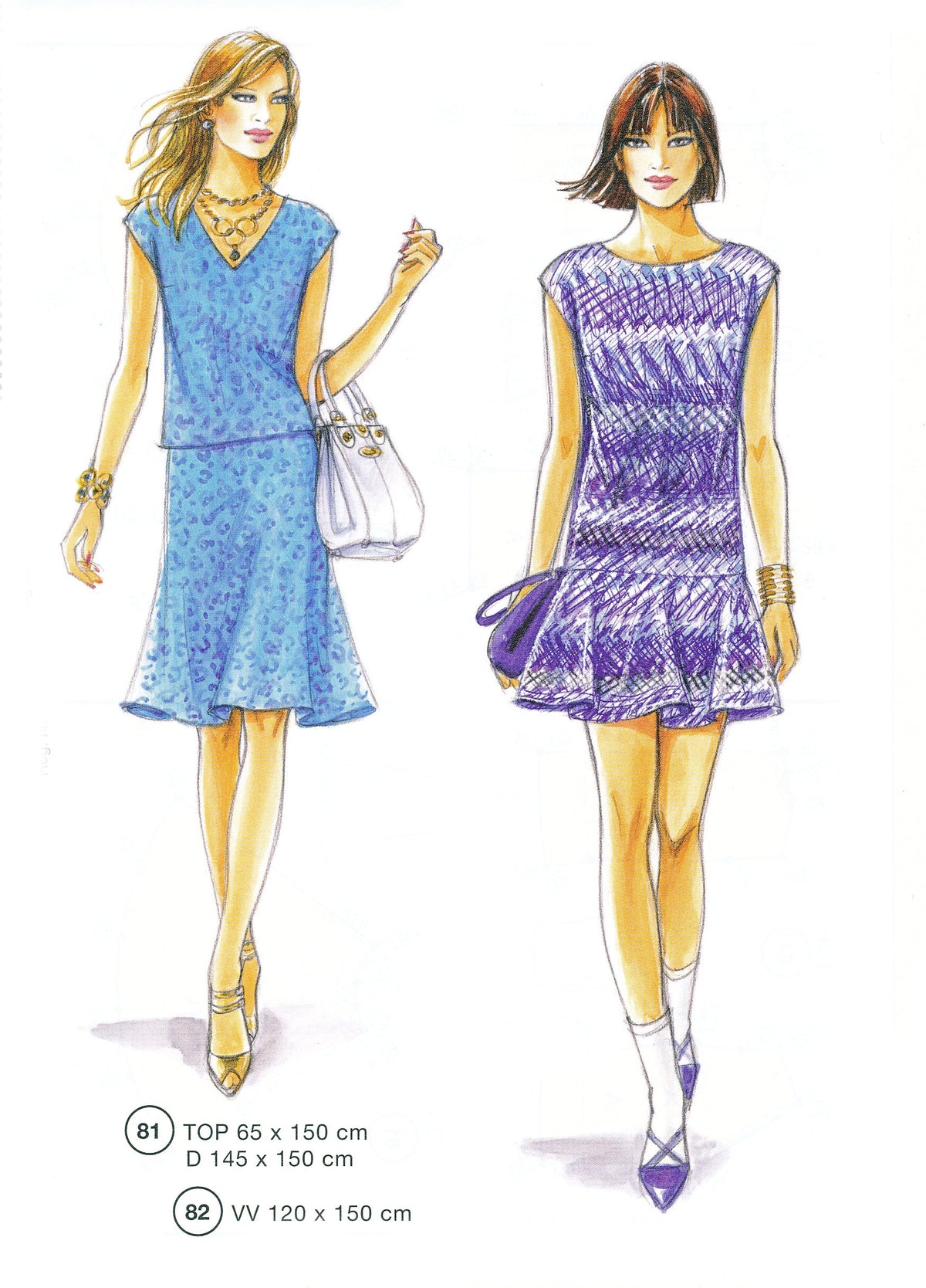 Lutterloh System sewing pattern — custom-fit fashion design 1 from Supplement 293
