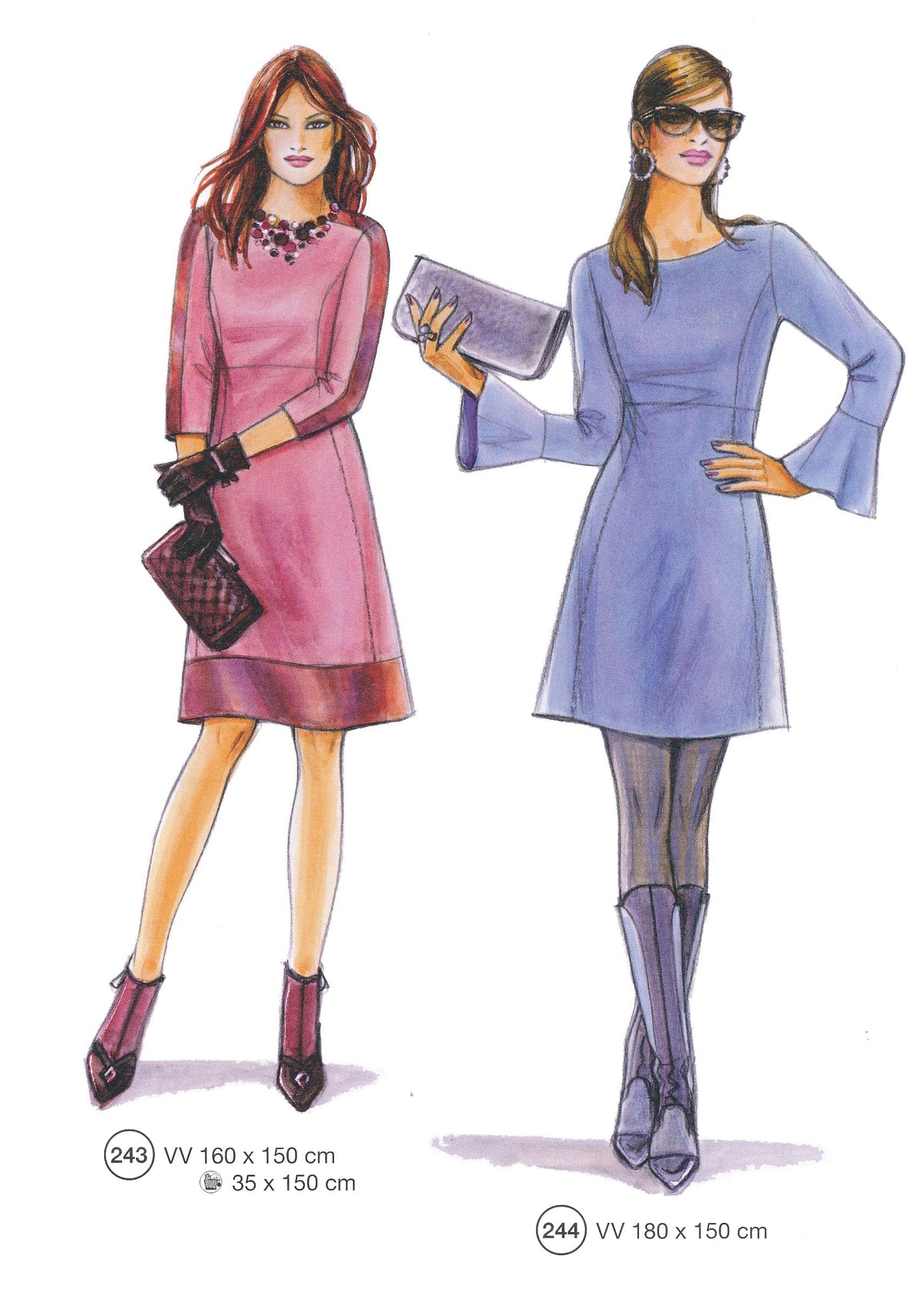 Lutterloh System sewing pattern — custom-fit fashion design 2 from Supplement 295