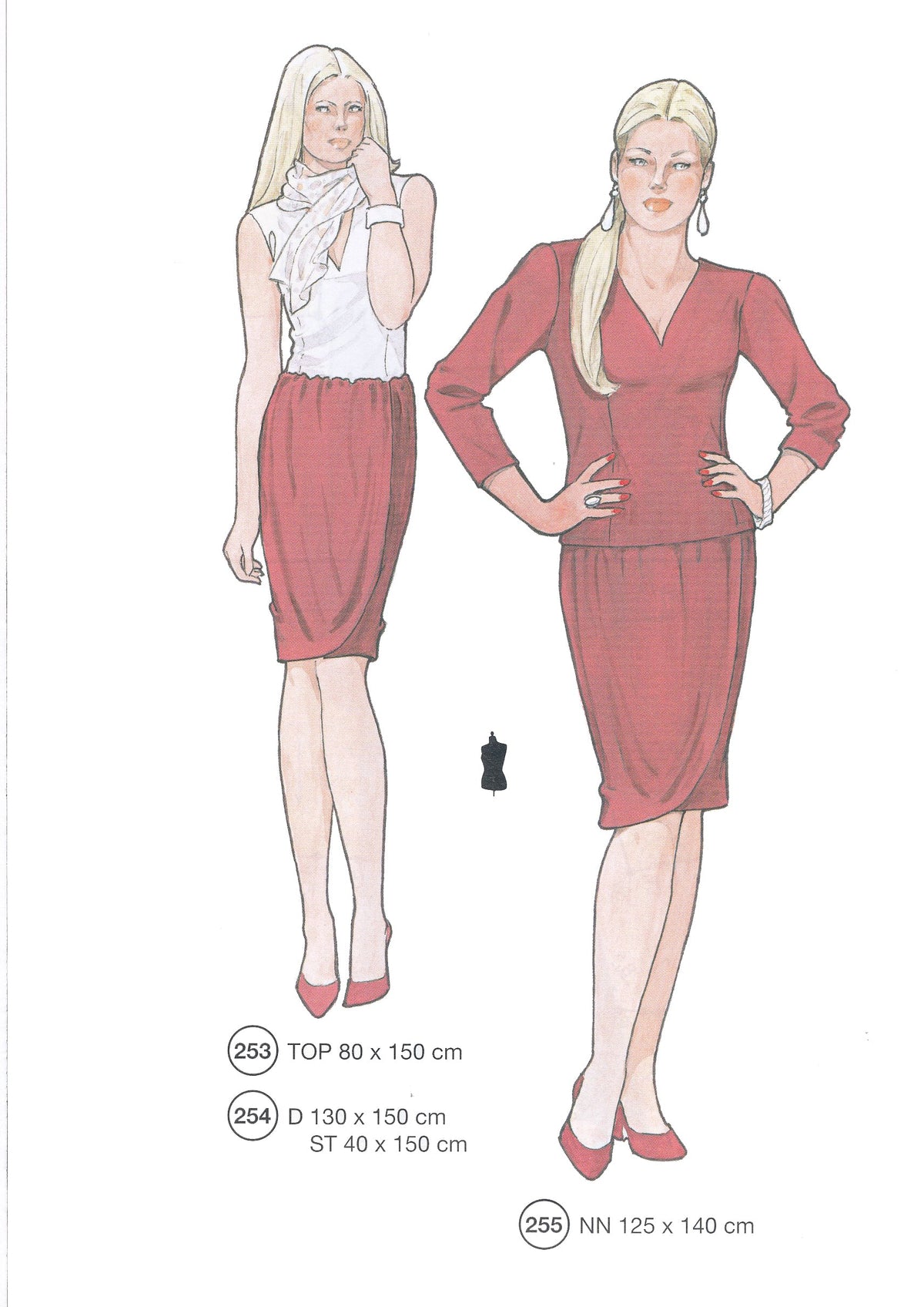Lutterloh System sewing pattern — custom-fit fashion design 6 from Supplement 295