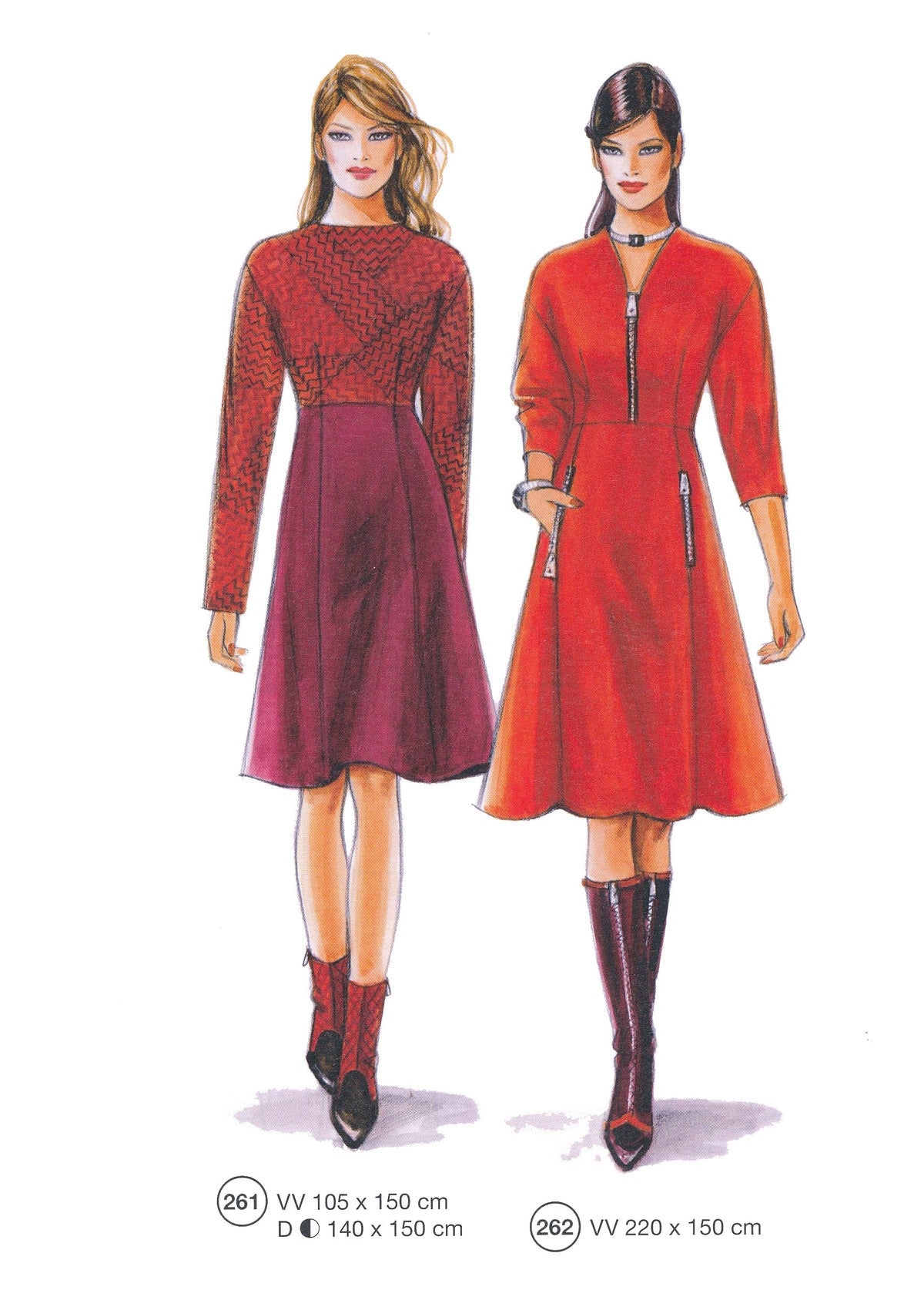 Lutterloh System sewing pattern — custom-fit fashion design 9 from Supplement 295