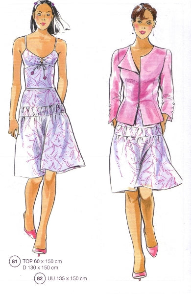 Lutterloh System sewing pattern — custom-fit fashion design 1 from Supplement 256