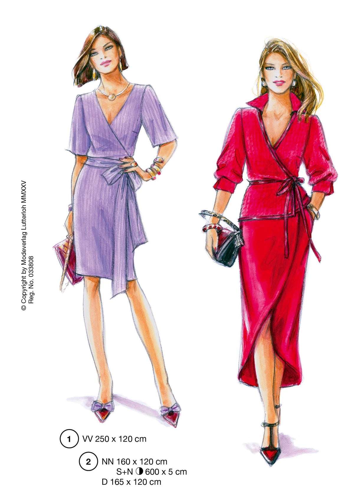 Fashion designs from the Lutterloh System® manual, page 1 of 112