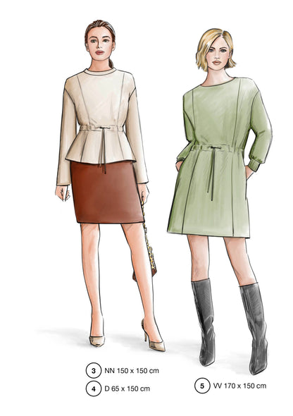 Fashion designs from the Lutterloh System® manual, page 2 of 112