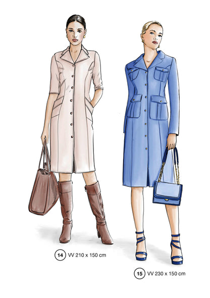 Fashion designs from the Lutterloh System® manual, page 6 of 112