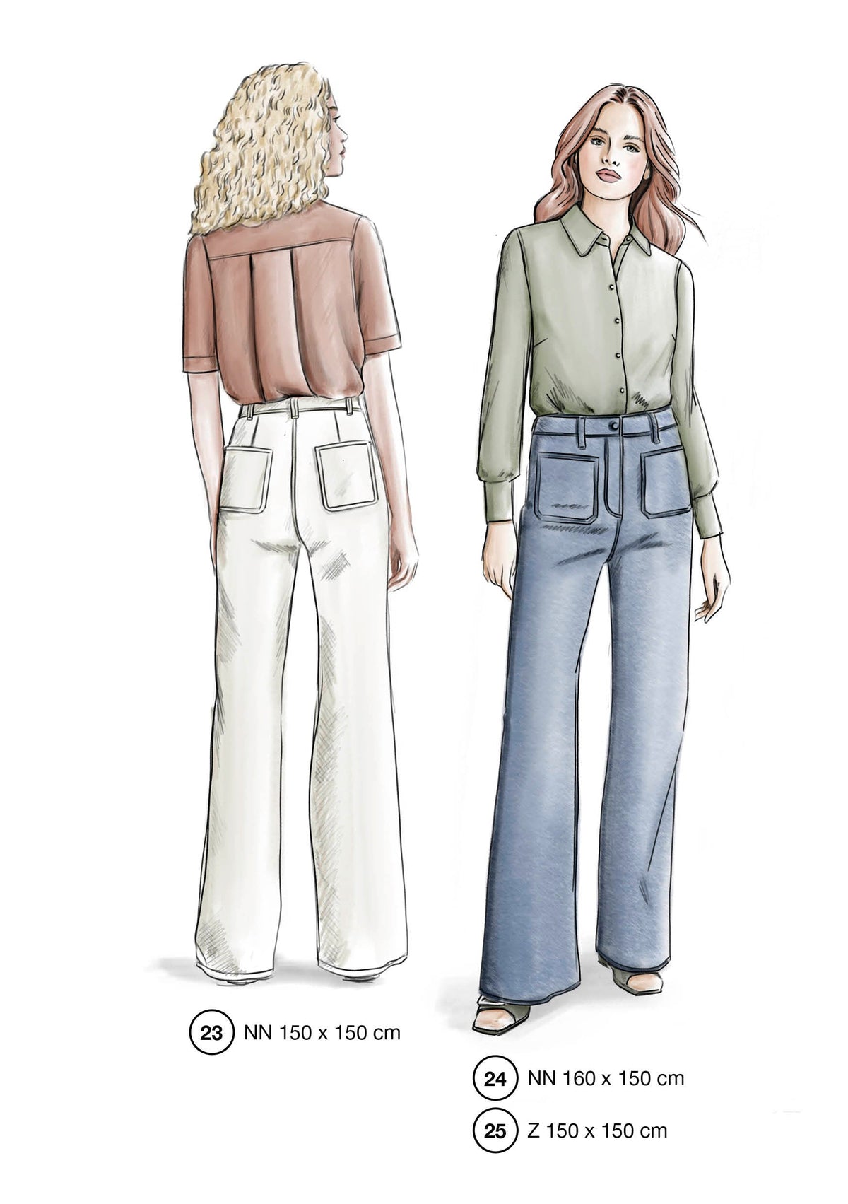 Fashion designs from the Lutterloh System® manual, page 10 of 112