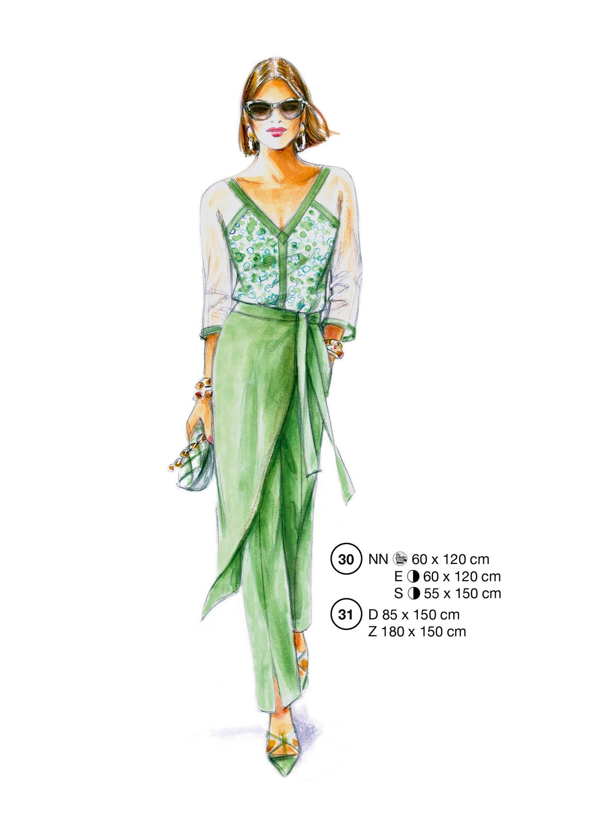 Fashion designs from the Lutterloh System® manual, page 13 of 112