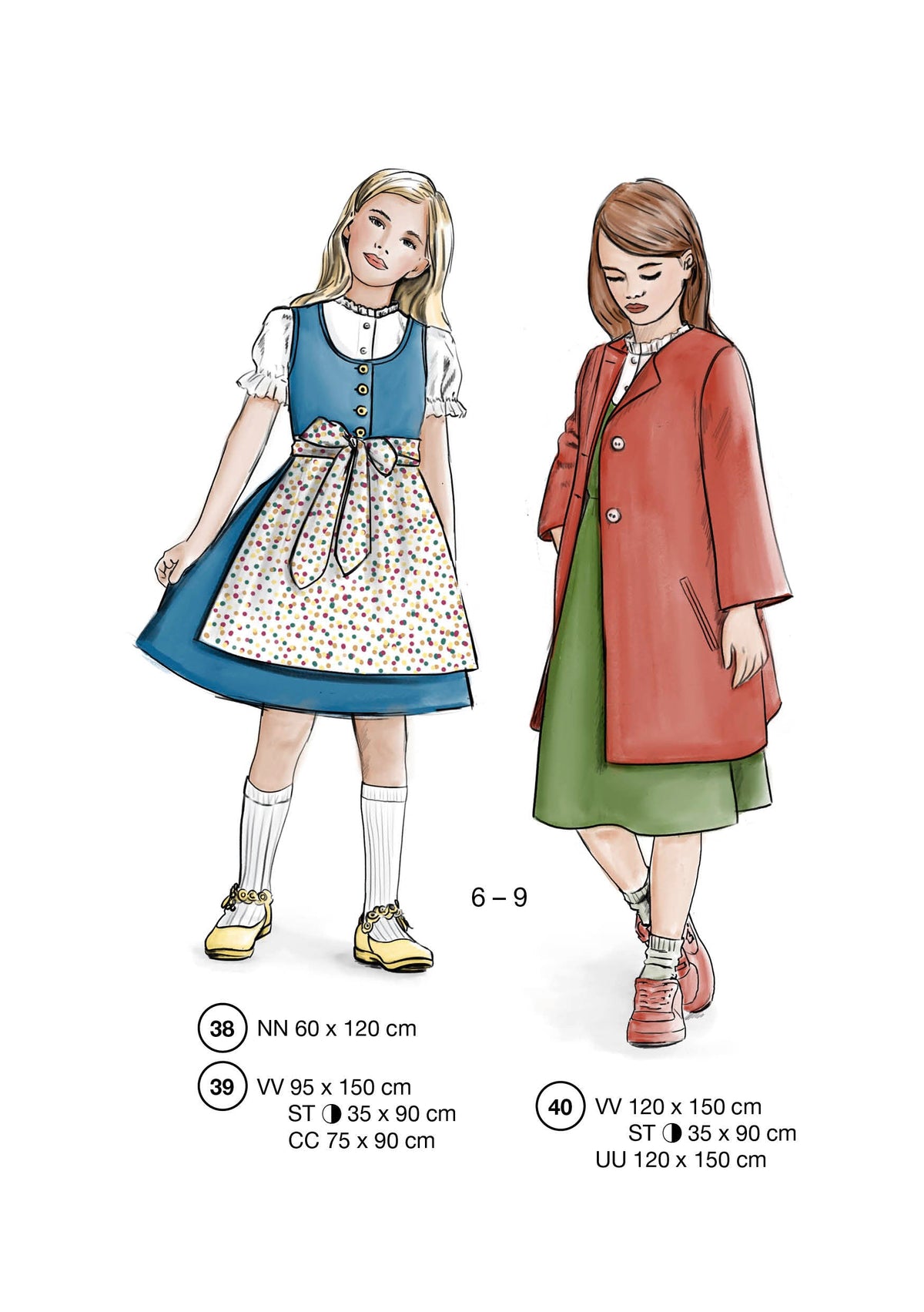 Fashion designs from the Lutterloh System® manual, page 16 of 112