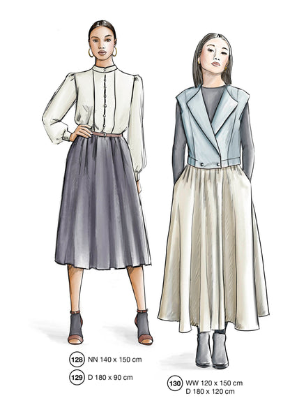 Fashion designs from the Lutterloh System® manual, page 52 of 112