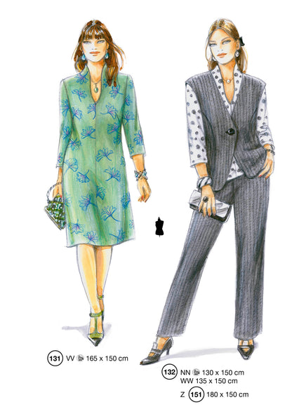 Fashion designs from the Lutterloh System® manual, page 53 of 112