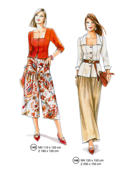 Fashion designs from the Lutterloh System® manual, page 59 of 112