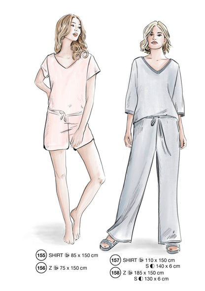 Fashion designs from the Lutterloh System® manual, page 63 of 112