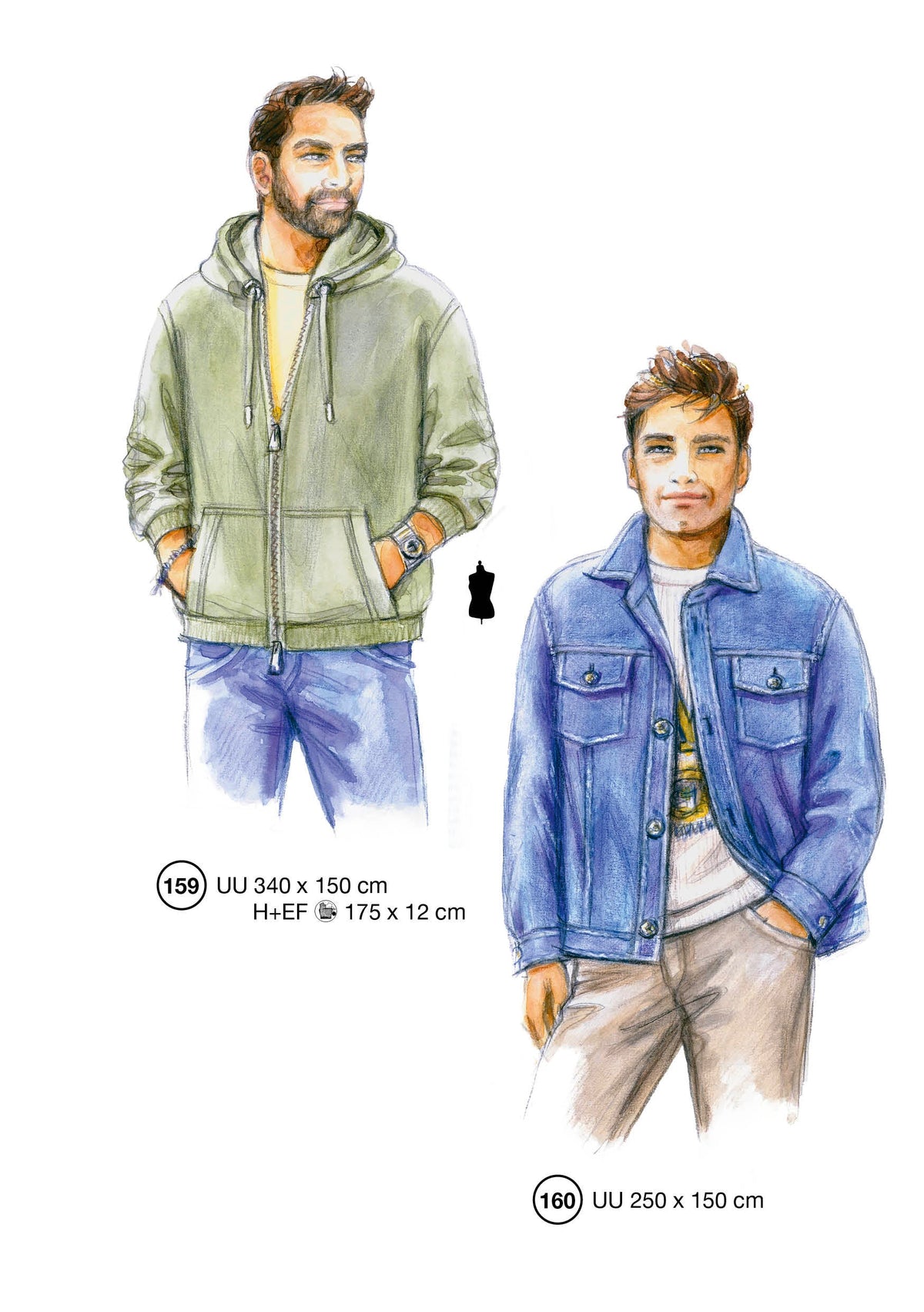 Fashion designs from the Lutterloh System® manual, page 64 of 112