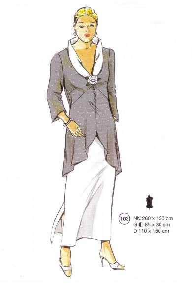 Lutterloh System sewing pattern — custom-fit fashion design 10 from Supplement 256